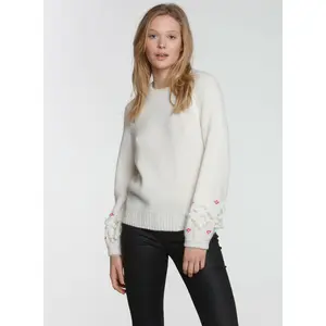 Heidi Bobble Sleeve - White