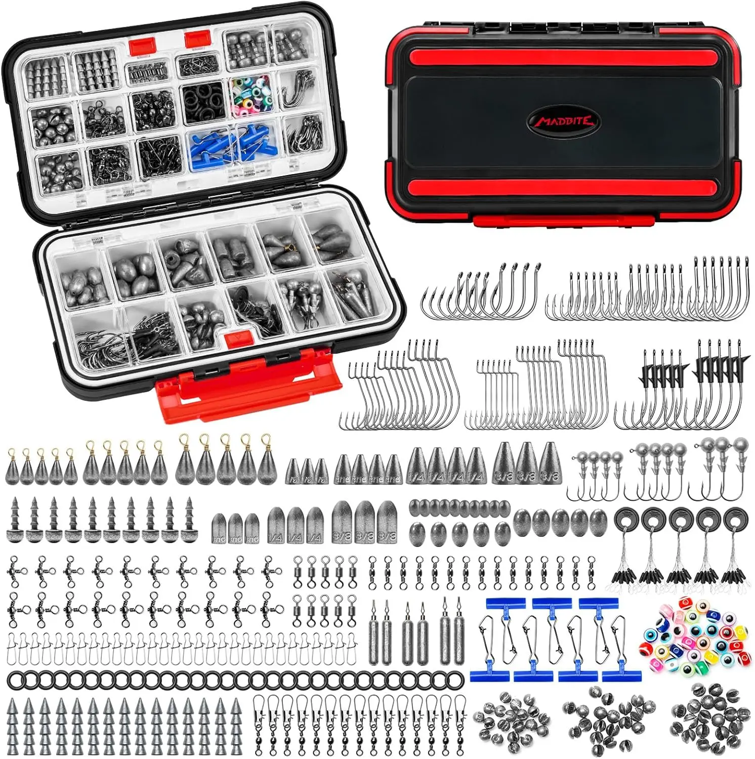 KastKing Compact Fishing Tackle Kit for Bass Trout Panfish | All-in-One Kit, 19 Proven Rigs, Watertight Tackle Box, Corrosion-Resistant Components, Fishing Gear Set ,pole pancing ,fishing lures ,fishing equipment
