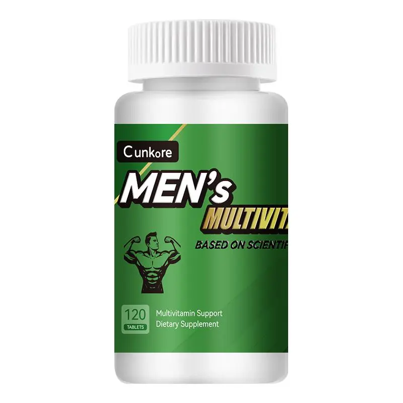 Cunkore Men's Daily Multivitamin 120 Tablets Stress Relief Energy Boost Gym Recovery with B-Complex & Zinc Vitamins Minerals Wellness Supplements