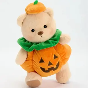 Getahug Halloween Spooky Pumpkin Bear Handmade Stuffed Animal Gift Festive Pumpkin Shape Unique Handcrafted Delight Holiday Creative