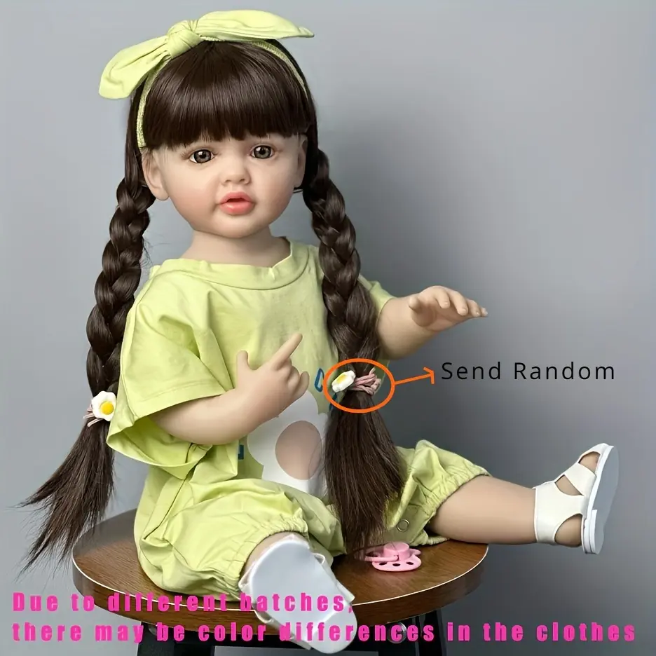 GUESSBELLY 55cm 22inch Stand Girl Doll Reborn Baby Full Body vinyl, Lifelike Newborn Baby Girl Princess Toddler Bath Toy Lovely Birthday Gift Alive