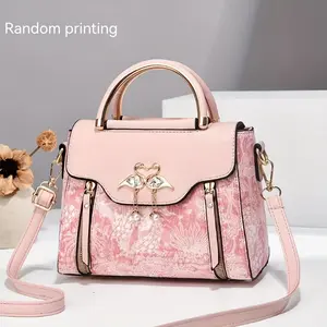 Premium texture handbag women's bag light luxury fashion printed women's practical handbag foreign style shoulder bag messenger bag