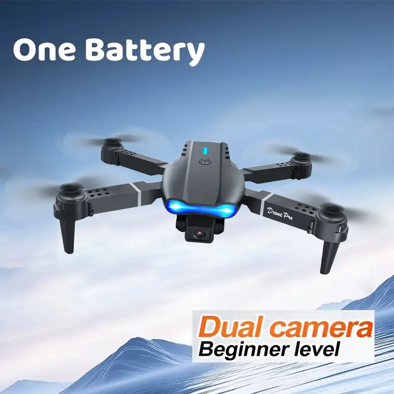 HD Dual Camera Foldable Drone for Beginners with Optical Flow Hovering, 1-Key 360° Roll, Trajectory Flight, Adjustable Button | Perfect Starter Quadcopter for Kids & Adults