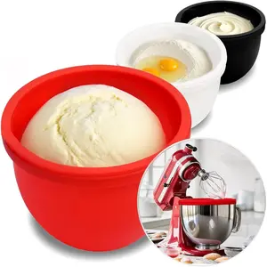 Silicone Liner for Kitchen Mixer, Durable Thick Replacement Mixing Bowl Cover Pad, Easy to Remove Mixer Accessories, Kitchen Appliances