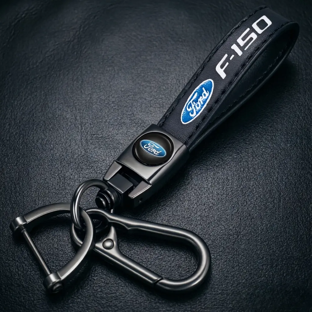Custom Personalized Heavy Duty Metal Keychain Set for Car Keys - Rugged, Stylish Keyring, Automobile Accessory Compatible with Ford Mustang, F-150, Bronco - Premium Durable Car Key Holder Gift
