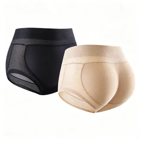 Women Butt Lifter Padded Underwear, Hip Enhancer Shaping Panties, Tummy Control Fake Hips Buttock Pads, Natural Peach Hip Body Shaper for Hip Dips