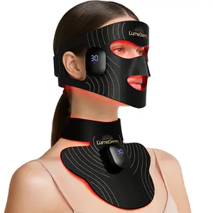 LumeDerm GLOW Wireless LED Face Mask with 850nm NIR Light Therapy 3 Modes Portable Rechargeable for Home Travel Anti-Aging Skincare Gift