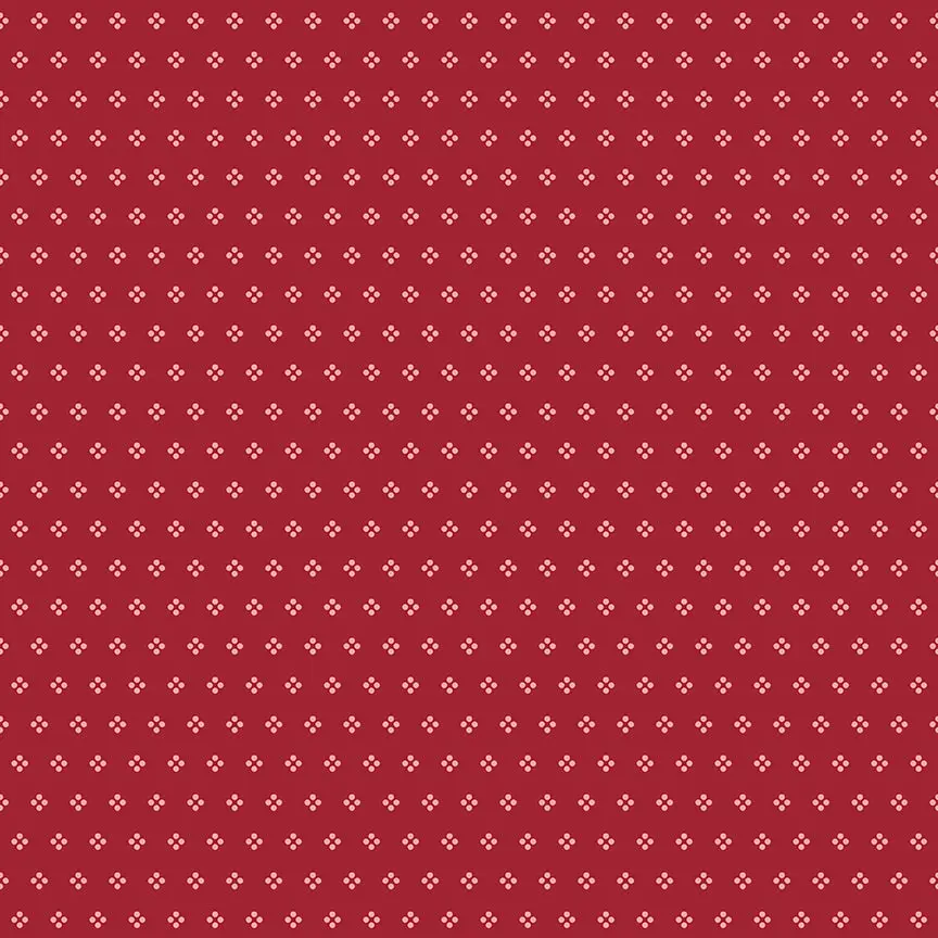 Fabric Riley Blake Lori Holt in Color Cherry Tart Eyelet Berry & Sage by the Quarter Yard C17387-CHERRYTART