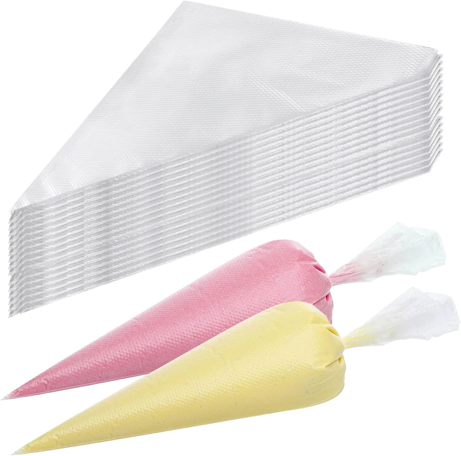 Non-Slip Disposable Icing Pastry Bags, Extra Thick Piping Bags 100PCS for Cake Decoration