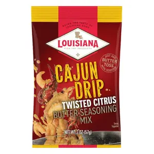 Louisiana Fish Fry Products Cajun Drip Twisted Citrus Butter Seasoning Mix 2 oz.