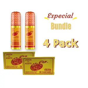 4 Pack Rattlesnake soap skincare acne Facial Cleansing Skin Repair 2 Bar Soap + 2 Foaming Wash (140g) (5 Fl Oz) ea Daily Nourishing Facial Wash