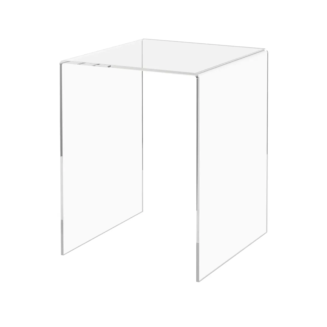 Acrylic Riser Display Stand Tall Platform Clear 6" Wide x 8" High Tabletop Pedestal for Collectible Merchandise Figures and Figurines by 321 Plastics