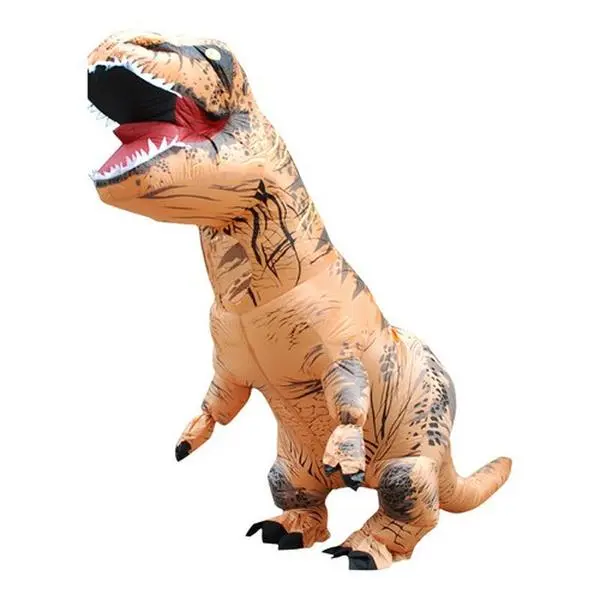 Adult Polyester Inflatable T-Rex Costume - Funny Blow-Up Dinosaur Suit for Halloween Cosplay, Theme Party Menswear