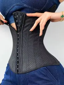Women's Sporty Shapewear Garment, Adjustable Buckle Waist Cincher, Fitted Compression Belt for Daily Fitness, Running, Body Shaping, Womenswear