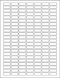 Small Sticky Labels White Rectangular Labels 1" x 0.375  Bonus Color Labels White Coding Labels Printer Produce Excellent Results with Laser Printer Template Included 1660 Pack