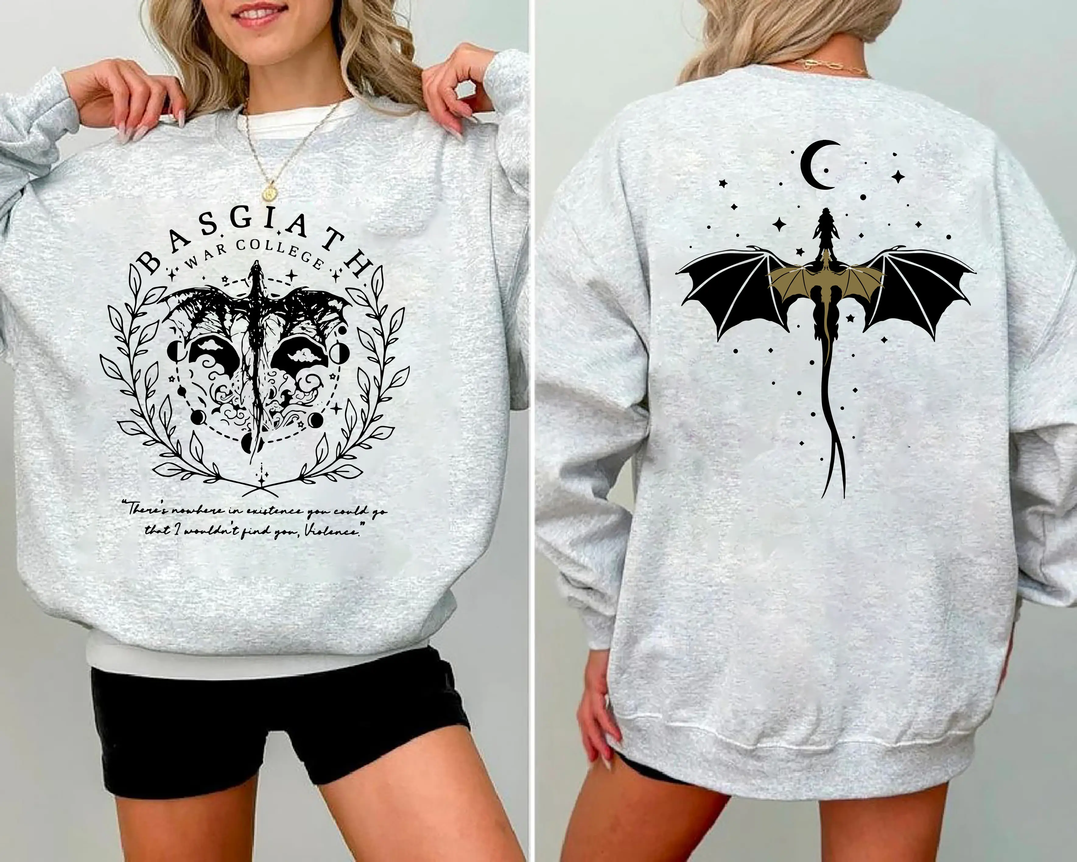 Basgiath War College Double Sided Sweatshirt, Fourth Wing Shirt, Dragon Riders Sweatshirt, Fly or Die Shirt, Violet Sorrengail Bookish Hoodie, Book Lovver Sweater, Riders Quadrant Shirt