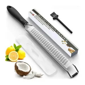 Stainless Steel Cheese Grater, Multifunctional Cheese Grater with Handle, Kitchen Utensils for Ginger, Garlic, Lemon, Chocolate, Nutmeg, Kitchen Gadgets