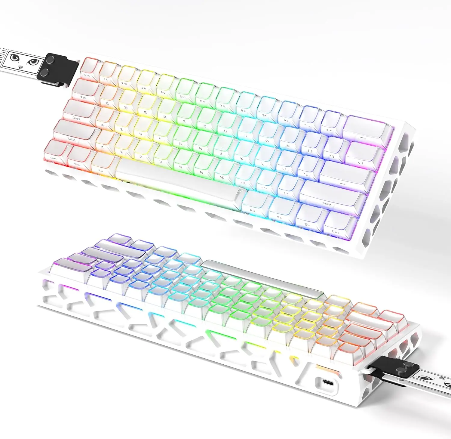BOYI H60Pro Full CNC Magnetic Switch Gaming Keyboard,60% Hollow Aluminum Hall Effect Rapid Trigger Hot-Swap 8K Polling Rate 0.01mm RT RGB Wired Mechanical Keyboard