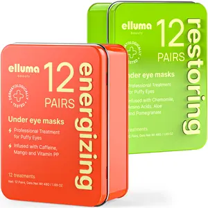 Elluma Beauty Under Eye Patches – 24 Hydrogel Pads: Energizing & Restoring Sets with Caffeine and Chamomile