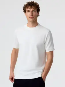Fioboc Men's Crewneck Modal Short Sleeve Tee, Essential Top Classic Fit Casual Shirt
