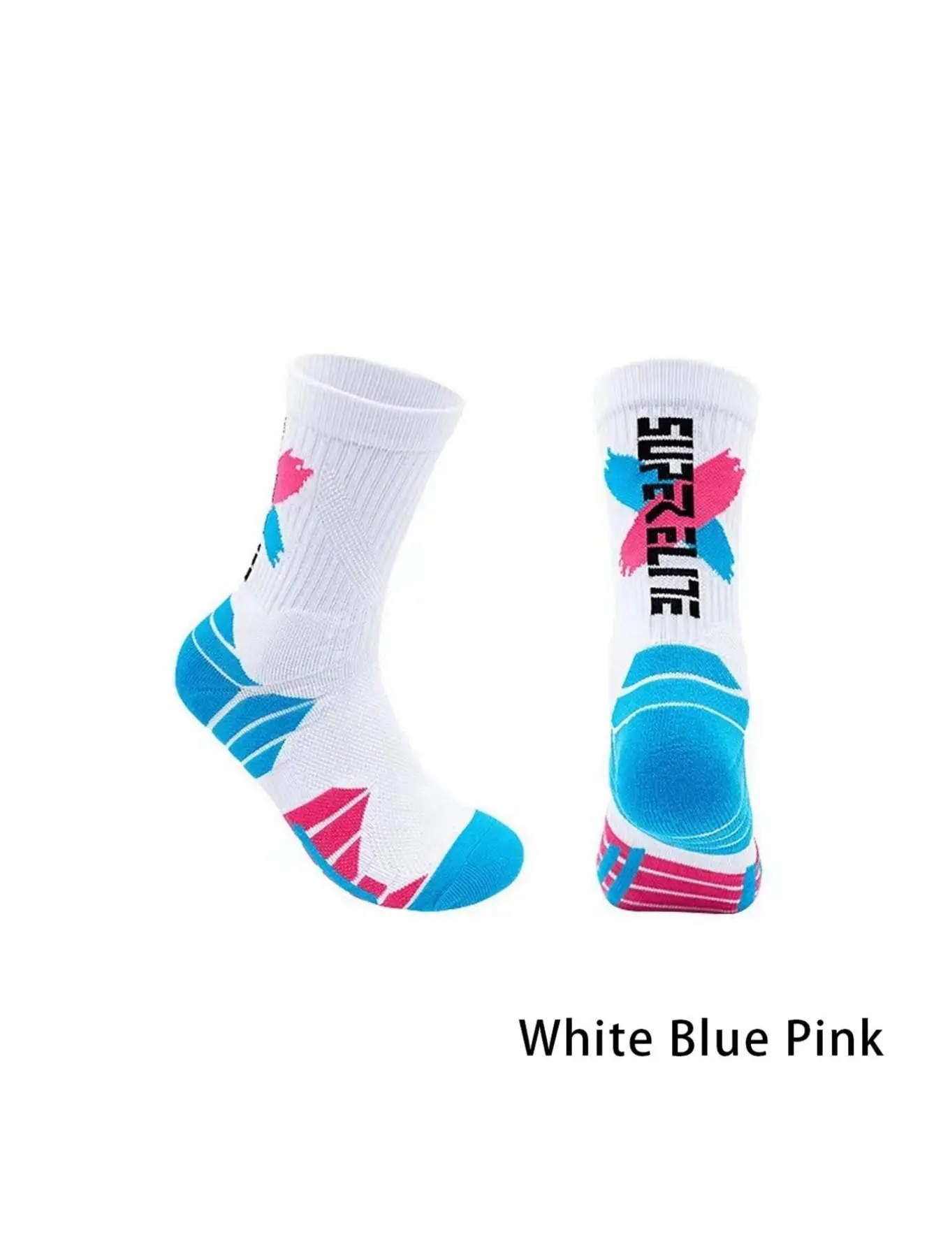 Men Women Sports Socks, Active Socks, Athletic Socks, Cushioned Training Socks, Thick Cushioned Sole, Shock Absorbing Breathable, All-Season Basketball Running Badminton, Sweat-Wicking Anti-Odor Comfort