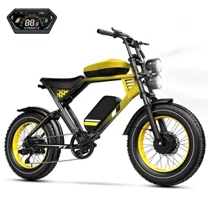 ES2 Cool Electric Bicycle，Equipped with an aluminum alloy frame, Full SuspensionSystem,32mph Top ,Peak motor 3000W, Approximate cruising range100-200 Miles,20-lnch All-TerrainTires,  cool and stylish sport ebikes g speed us