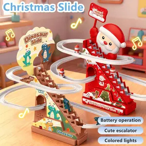 Santa Claus Climber Animation Toys-Up and down ladders with music LED lights, holiday Christmas gifts decorated indoors and outdoors at home.