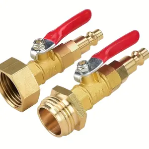 RV Winterize Blowout Adapter Heavy Duty with 1/4 Inch Quick Connect Plug & 3/4 Inch Garden Hose Thread, Winterizing Kit for Rvs, No Batteries Included, Parts Hardware