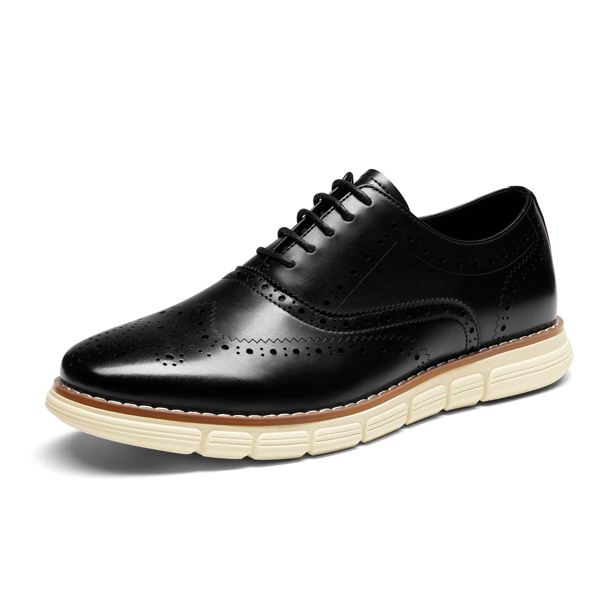 BRUNO MARC Men's Business Casual Oxfords Classic PU Leather Dress Shoes with Cuban Heel, Lightweight Comfort with Arch Support & Honeycomb Foam, 10.5W, Men's Shoes, Office Shoes, Formal Shoes
