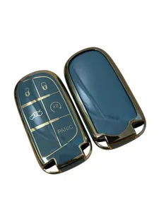 Jeep Key Fob Cover Special Soft TPU Key Case Key Shell Compatible with Grand Cherokee Renegade Chrysler Dodge RAM Journey Dart Fiat Durango Challenger Key Shell