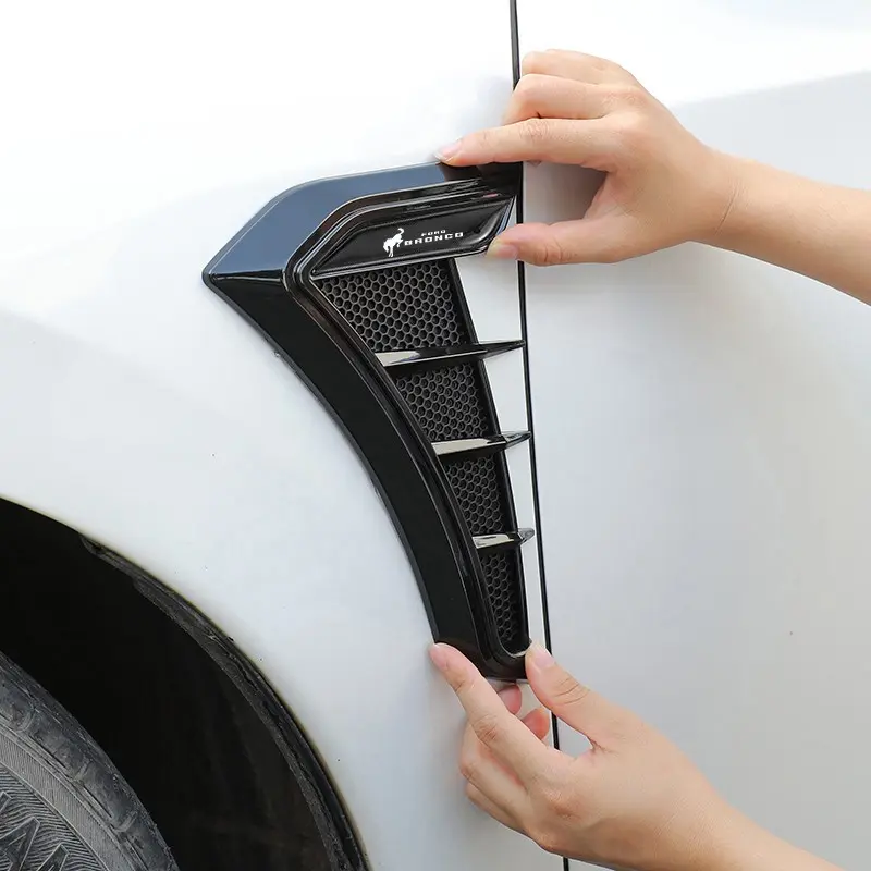2pcs Carbon Fibre Car Side Wing Fender Decals Body Exterior Accessory For Ford Bronco Focus Mk2 Mk3 Fiesta Mondeo S-MAX Mustang Fusion Kuga ST Car Decorative Sticker Car Stickers Automotive Decals
