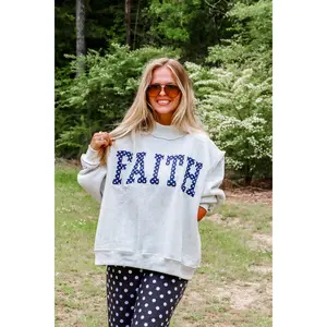 Faith Polka Dot Embroidered Mock