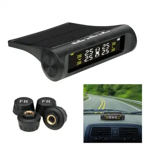 Solar Tire Pressure Sensor Car Tire Pressure Monitoring System with 4 Wheel Internal External Sensors