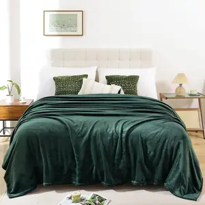 Flannel Throw Twin Size, Plush Fuzzy Blankets Microfiber Super, Warm, Lightweight, Sofa, Couch, Travel, Camping, Seasons Suitable, 60x80 Inches