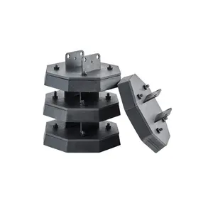 VEVOR RV Leveling Pads, 4-Pack Rubber Trailer Jack Pads, Each with 5000 lbs Capacity, Jack Stabilizer Padding with Large Surface Area, Ideal for 10 Round Feet, 5th Wheels Class A/C Motorhomes Camper