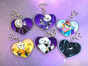 Undertale AU Character Charms Acrylic Keychain