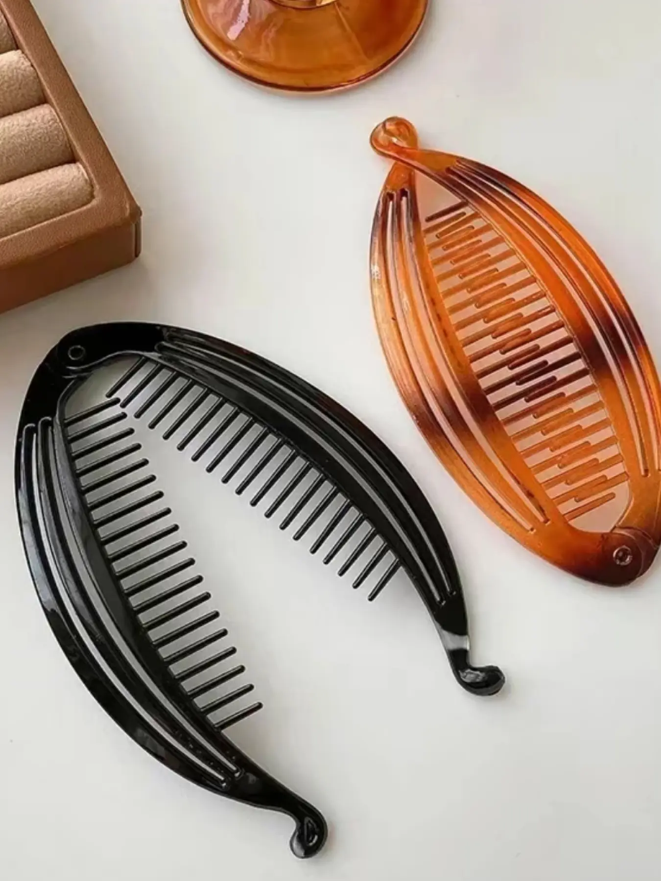Convenient banana clip for straight hair, fishtail clip classic long hair clip French banana comb ponytail clip, easy to use daily, versatile hairstyles, a small gift, Ponytail accessories, Hair Styling Clips, Hair Clip For Long Hair