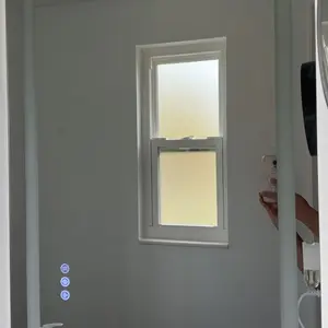 Anti-Fog Wall-Mounted LED Vanity Mirror - Dual-Light Front-and-Back Illumination, Dimmable Tempered Glass, Shatter-Proof, Memory Function, Fog Resistance Bathroom Mirror, Anti Fog Bathroom Mirrors, Dual-Light Bathroom Mirrors