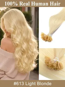 U Tip Fusion Hair Extensions, Nail Tips Human Hair Italiana, 1.5cm Long Keratin Hair Bondings, 12-22 Inch, Chocolate