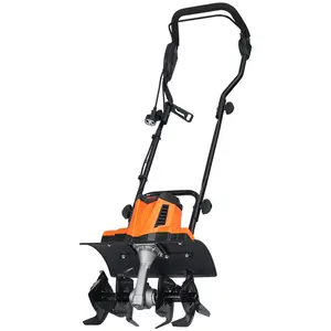 VEVOR  10 Amp Electric Tiller, 14" Tilling Width 3.94" Tilling Depth Corded Electric Tiller/Cultivator, Steel Mn Tines, Rototiller for Garden Lawn Soil Digging