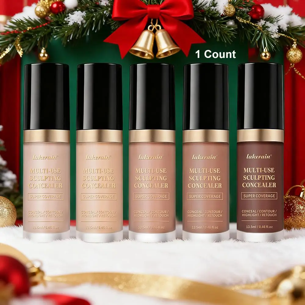 Long-lasting Concealer, Super Coverage Concealer, 1 Count Waterproof Concealer, Full Coverage Concealer, Makeup Palette for Contour & Highlighter in One, Face & Body Makeup, Foundation