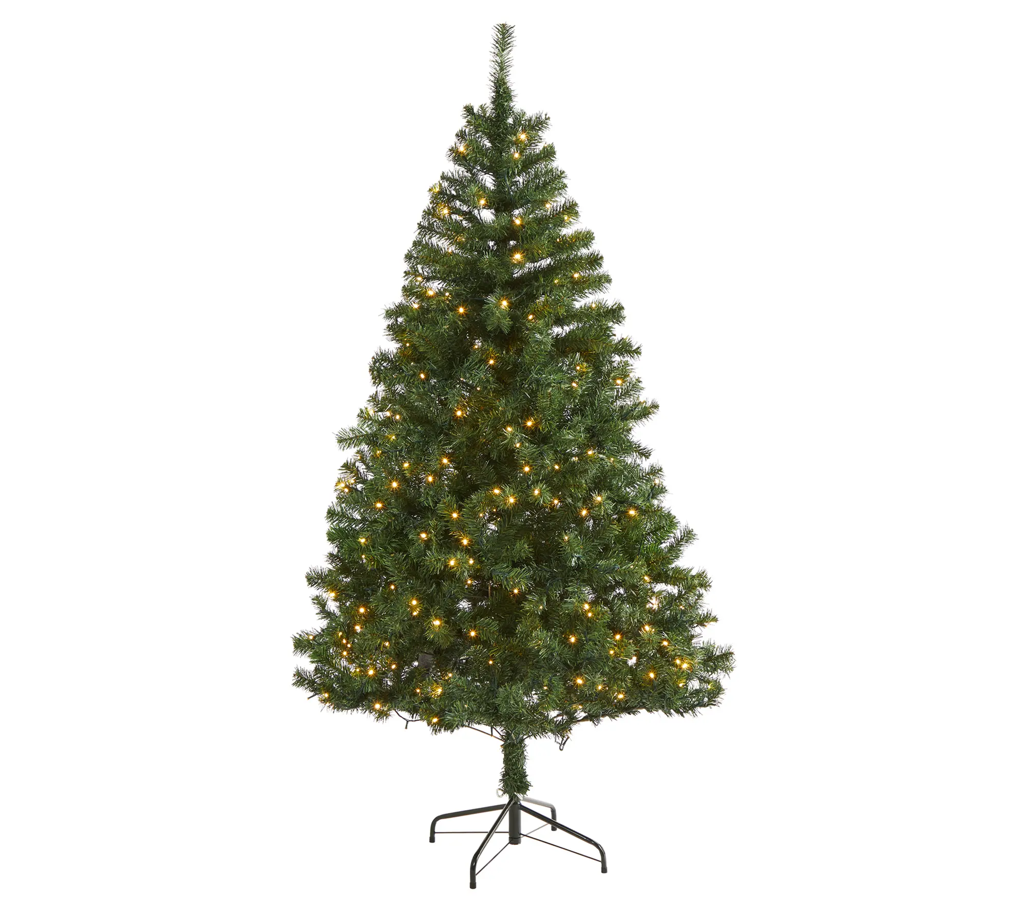 6' Christmas Tree with 250 Clear LED Lights by Nearly Natural