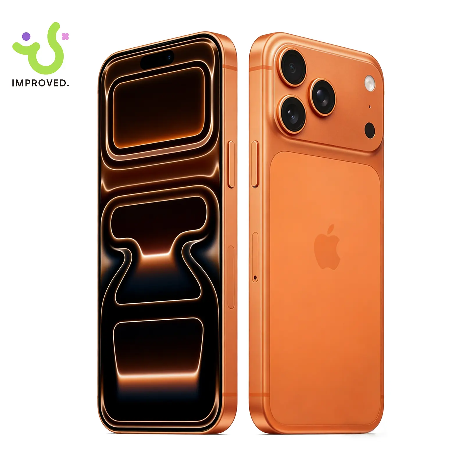 Refurbished iPhone 17 Pro Max 1TB Orange (Unlocked) Smartphone - Excellent Condition, 6.9in All-Screen Cellphone, Any Carrier Compatibility, Like-New Performance, 1-Year Warranty by JunQ Trading Mobile