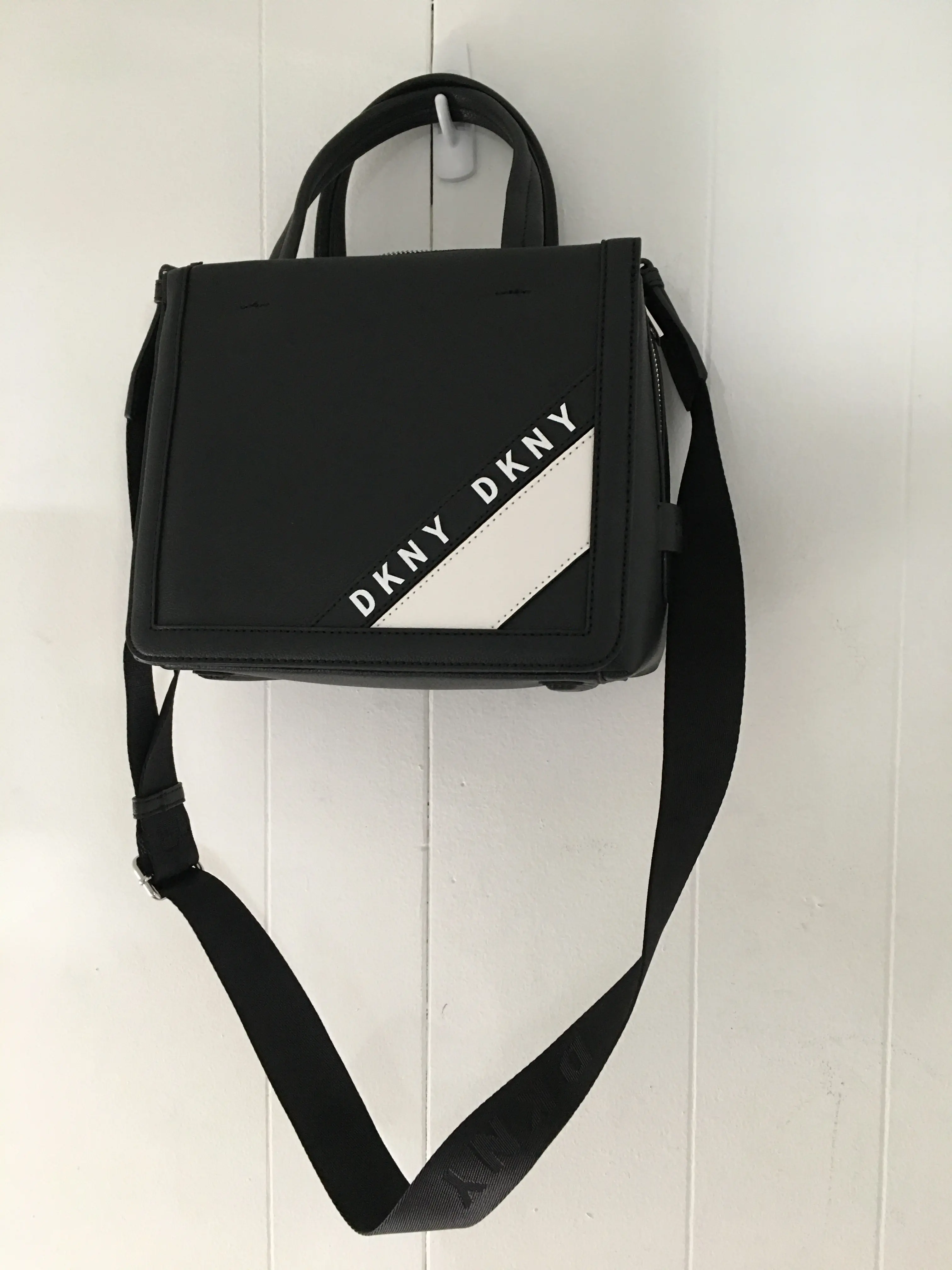DKNY Bond Small Leather Satchel - Black
