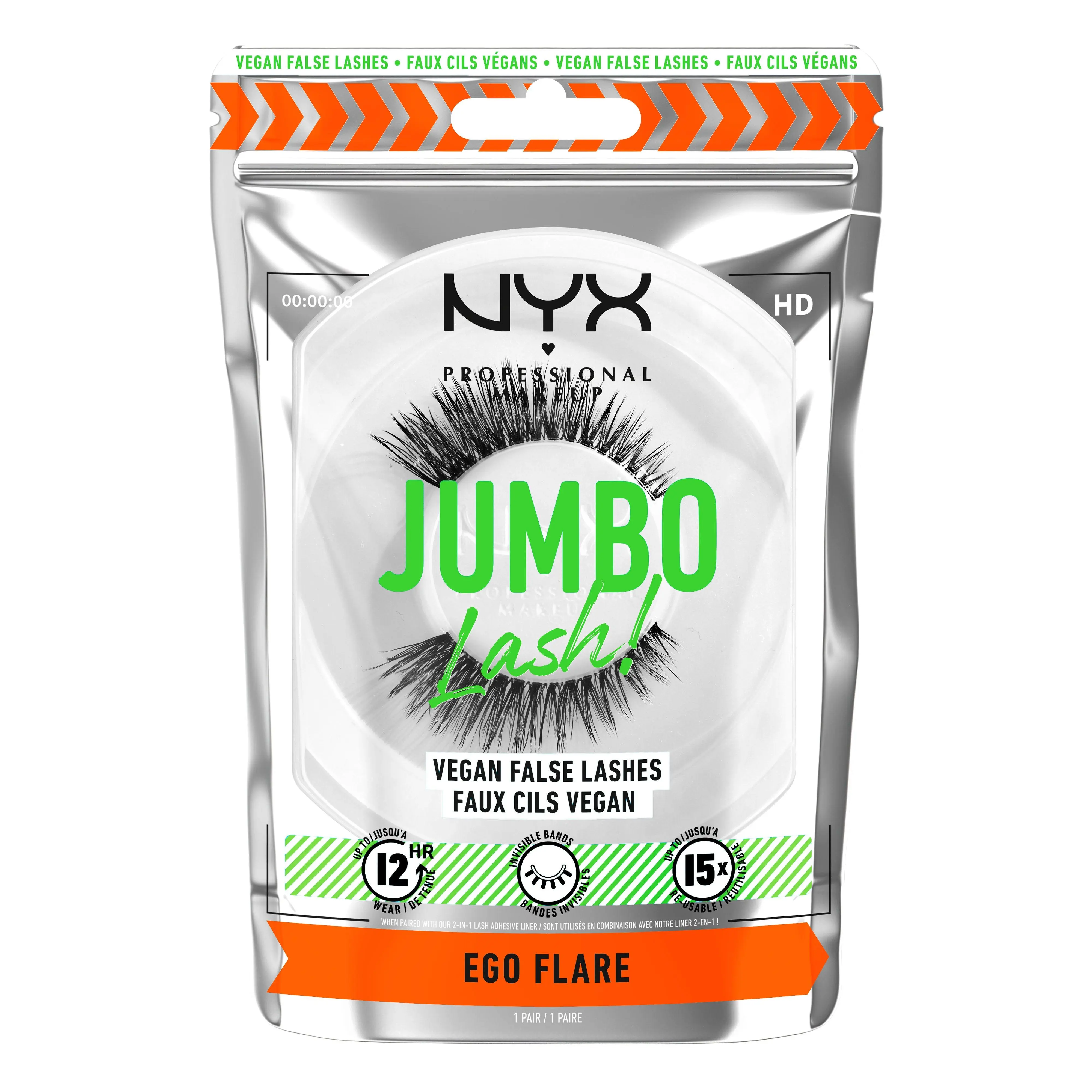 Jumbo Lash! Naturally Voluminous Re-Usable Vegan False Lashes, NYX Professional Makeup Jumbo Lash! Naturally Voluminous Re-Usable Vegan False Lashes, NYX Professional Makeup