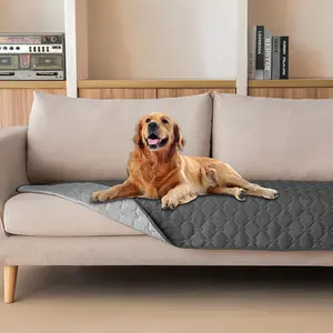 3X Stronger Waterproof Pet Blanket Scratch Proof Furniture Protector for Dogs Cats Reversible Cover 30x70 Inch Dark Grey Light Grey
