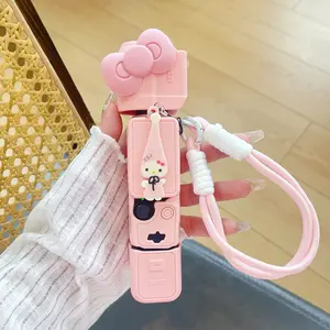 Luxury Cute Cartoon Handmade DIY Sleepwear Cat Camera Case, Soft Silicone Full Protection for Dji Pocket3, Portable Strap Anti-Drop, Cartoon Soft Silicone Protective Cover