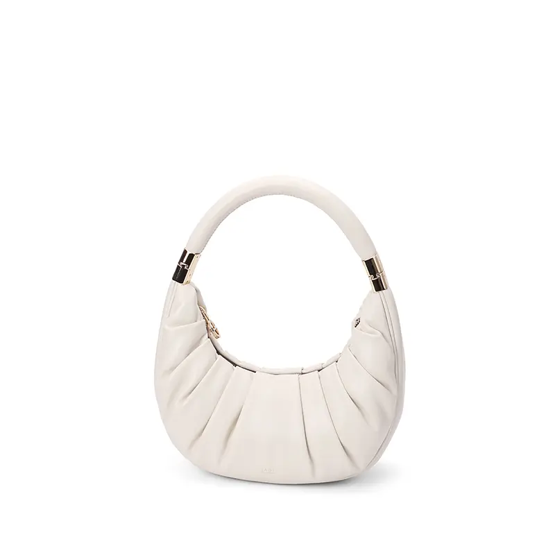 SADI An essential evening bag for stylish outings, also suitable for work, vacations, and commuting - the Crescent Bag Textured Handbag Leather Handbag