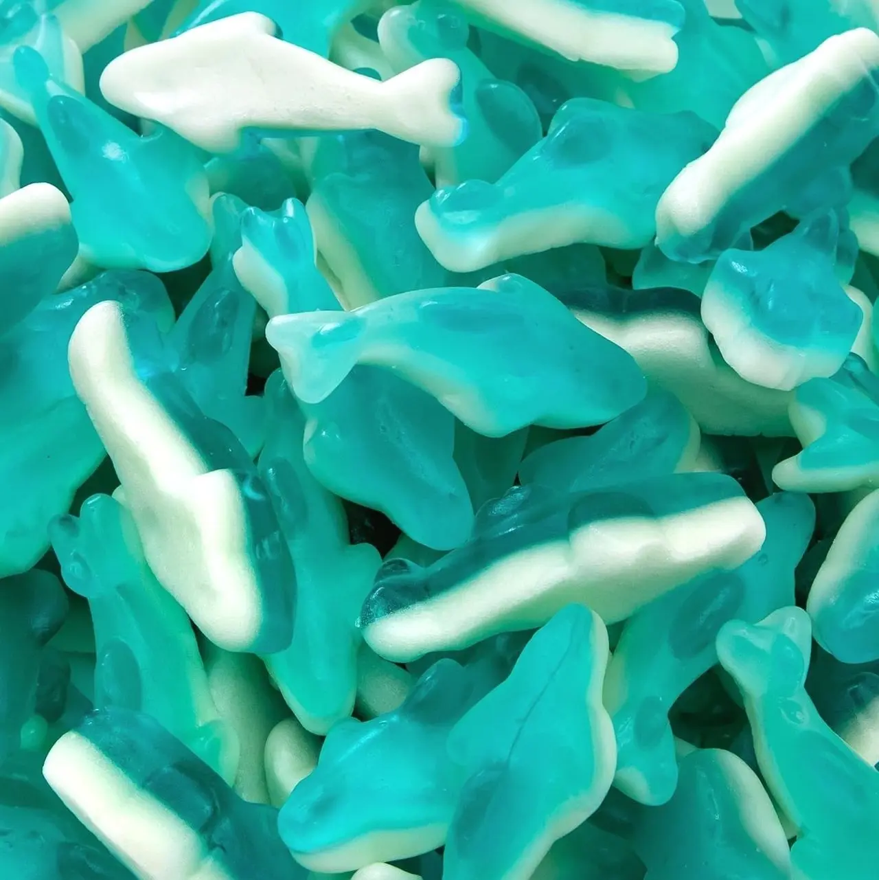 Blue Gummy Sharks | 1-Pound Bag | Dye Free Candy | Shark Gummies for Parties, Buffets, and Goodie Bags | Gummy Fish with Blue Raspberry Flavor | Chewy Candy
