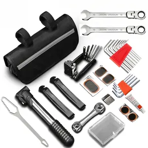Portable Bicycle Repair Tool Set, Hex Wrench Nut Tire Screwdriver, Motorcycle Bike Maintenance Kit, Essential Cycling Tools, Organized Storage, Bicycle Accessories